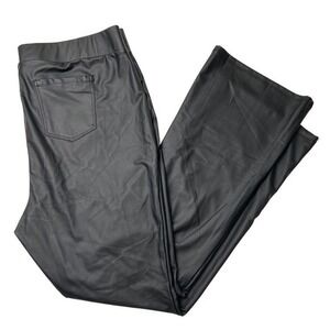 Torrid Women's Faux Leather Flare Pants Size 3X Black Casual Streetwear Baddie